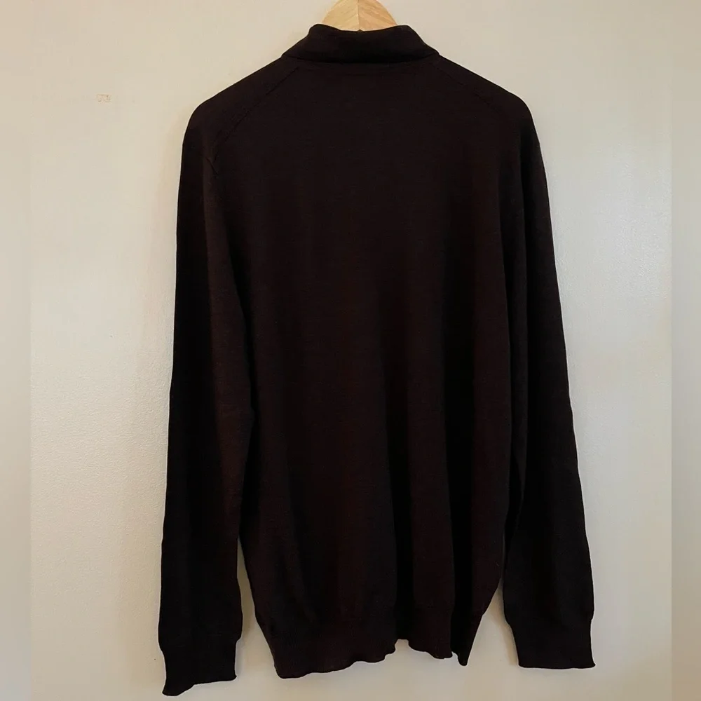 Johnstons of Elgin Wool Knit Polo Sweater XL Made in Scotland NWT - Picture 6 of 11